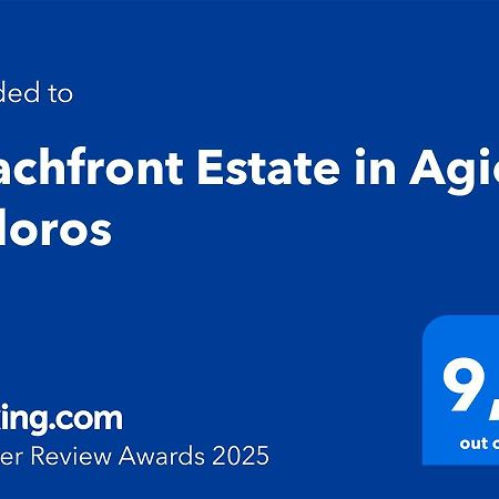 Beachfront Estate In Agios Isidoros Plomari ภายนอก รูปภาพ